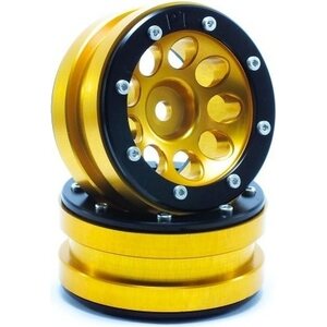 Metsafil Beadlock Wheels PT-Ecohole Gold/Black 1.9 (2 pcs)