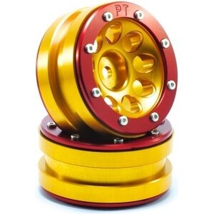 Metsafil Beadlock Wheels PT-Ecohole Gold/Red 1.9 (2 pcs)