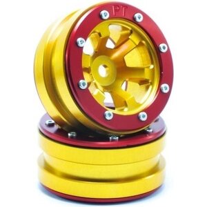 Metsafil Beadlock Wheels PT-Claw Gold/Red 1.9 (2 pcs)
