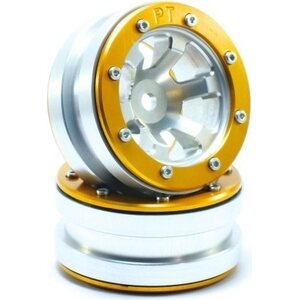 Metsafil Beadlock Wheels PT-Claw Silver/Gold 1.9 (2 pcs)