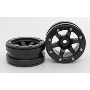 Metsafil Beadlock Wheels PT-Wave Black/Black 1.9 (2 pcs)