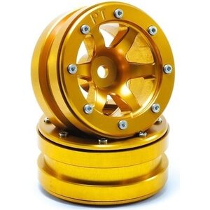 Metsafil Beadlock Wheels PT-Wave Gold/Gold 1.9 (2 pcs)