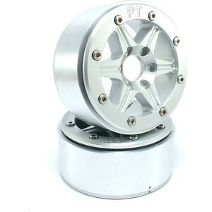 Metsafil Beadlock Wheels SIXSTAR Silver/Silver 1.9 (2) w/o Hub