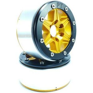 Metsafil Beadlock Wheels SIXSTAR Gold/Black 1.9 (2) w/o Hub