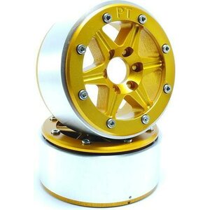 Metsafil Beadlock Wheels SIXSTAR Gold/Gold 1.9 (2) w/o Hub