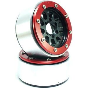 Metsafil Beadlock Wheels GEAR Black/Red 1.9 (2) w/o Hub