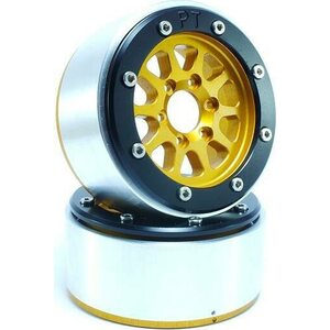 Metsafil Beadlock Wheels GEAR Gold/Black 1.9 (2) w/o Hub