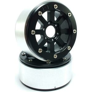 Metsafil Beadlock Wheels HAMMER Black/Black 1.9 (2) w/o Hub