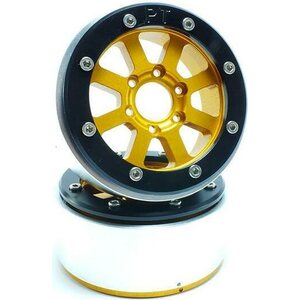 Metsafil Beadlock Wheels HAMMER Gold/Black 1.9 (2) w/o Hub