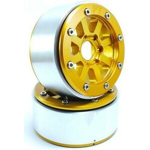 Metsafil Beadlock Wheels HAMMER Gold/Gold 1.9 (2) w/o Hub