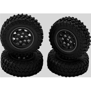 ValueRC Crawler Tires SCX24 / Black Wheels 1.0" - (4pcs)
