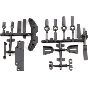 Team Associated 91885 RC10B6.3 Servo Mount Brace, Tower Covers, Wire Clips, Rod Ends
