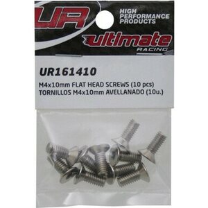 Ultimate Racing M4x10mm FLAT HEAD SCREWS (10pcs.)
