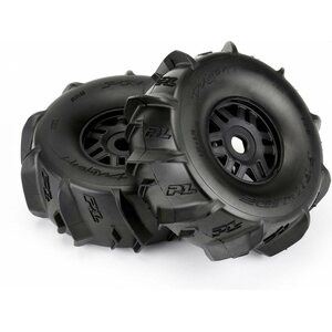 Pro-Line 1/7 Dumont Fr/Rr Sand/Snow Mojave Tires Mounted 17mm Blk Whls (2) 10189-10