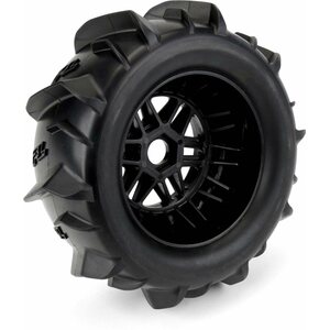 Pro-Line 1/7 Dumont Fr/Rr Sand/Snow Mojave Tires Mounted 17mm Blk Whls (2) 10189-10