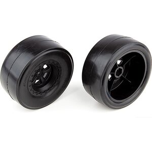 Team Associated DR10 Rear Wheels and Drag Slick Tires, mounted