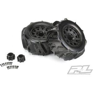 Pro-Line Tires & Wheels 3.8" Dumont Paddle / Raid Truck Wheel 17mm (2) 10192-10