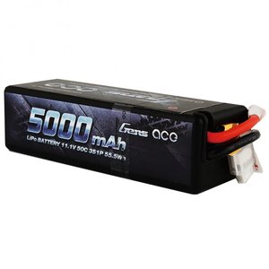 Gens ace 5000mAh 11.1V 50C 3S1P HardCase Lipo Battery