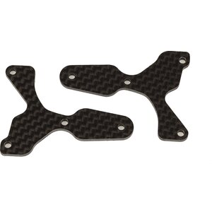 Team Associated 81532 RC8B4 FT front lower suspension arm inserts, carbon fiber, 2.0 mm