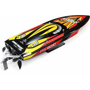 Proboat Sonicwake 36 V2 Self-Righting Brushless Deep-V RTR, Black / White