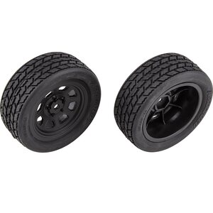 Team Associated 71194 SR10 Front Wheels with Street Stock Tires, mounted