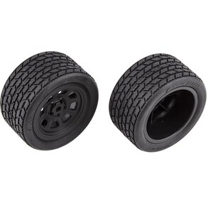 Team Associated 71195 SR10 Rear Wheels with Street Stock Tires, mounted