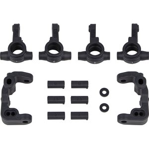 Team Associated 91985 RC10B6.4 -1mm Scrub Caster and Steering Blocks, carbon