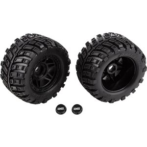 Team Associated 25919 RIVAL MT8 Tires and Wheels, mounted