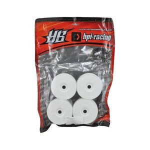 HB Racing HB Dish Wheels (White/4pcs)