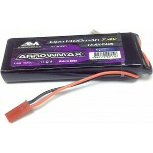 Arrowmax LiPo 1400mAH 7.4V Receiver Pack GP