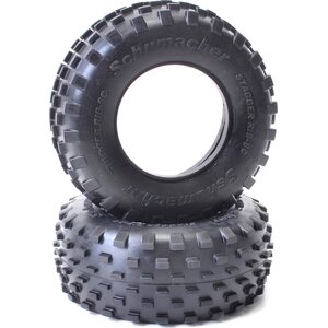 Schumacher U6781 Short Course Stagger Rib Tyre - Yellow