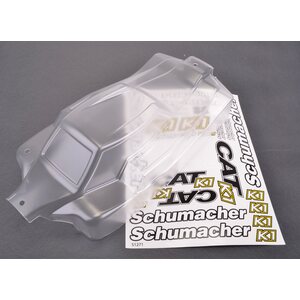 Schumacher U5116 Bodyshell, Decals & Window Mask; Clear - CAT K1