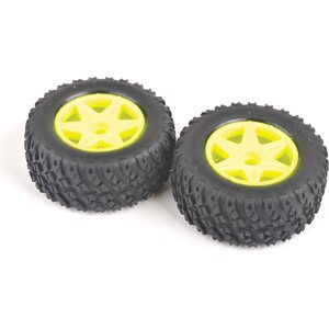 Core RC CRA154 Buggy Front Tyre Set Yellow