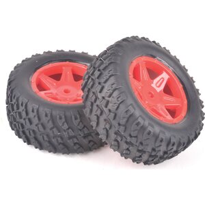 Core RC CRA157 Spider Rear Tyre & Wheel Set - Red