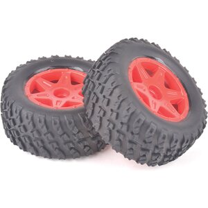 Core RC CRA158 Spider Front Tyre & Wheel Set - Red