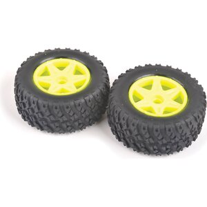 Core RC CRA163 Spider Front Tyre & Wheel Set - Yellow