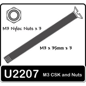 Schumacher U2207 SPEED PACK - M3x35 Csk + Nuts
