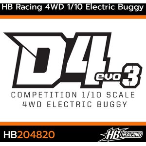 HB Racing D4 Evo3 1/10 4WD Electric Off-Road Buggy Kit