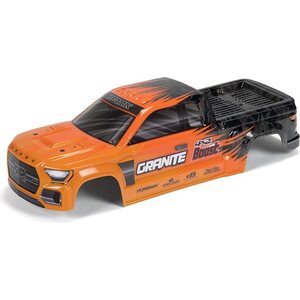 ARRMA RC GRANITE 4X2 Painted Decaled Trimmed Body Org/Blk ARA402343