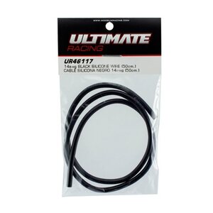 Ultimate Racing 14awg BLACK SILICONE WIRE (50cm)