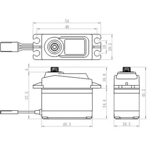 Savöx SC-1258TG Servo 12Kg 0,08s Alu Coreless Titanium Gear