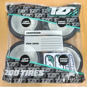 TZO Tires 402 Soft Pre-Glued Set Control Tire (White) 4pcs M8/M8e SM 2023