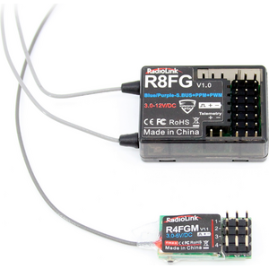 Radiolink Radiolink RC8X - 2.4GHZ 8-channel - Full Color Touch Screen, Gyro and 2x Receiver with Bag RC8X-2