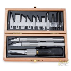Excel Knife set Pro. wooden case