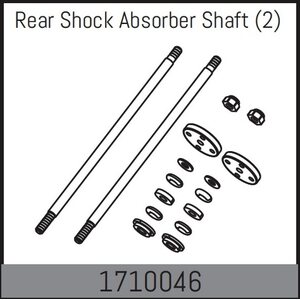 Absima Rear Shock Absorber Shaft (2) 1710046