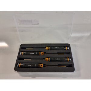 ValueRC Premium Allen Wrench Set - Black Gold 4pcs Vertical Line Pattern Big Handle