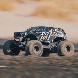 ARRMA RC 1/10 GORGON 4X2 MEGA 550 Brushed Monster Truck Ready-To-Assemble Kit with Battery & Charger