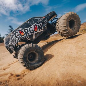ARRMA RC 1/10 GORGON 4X2 MEGA 550 Brushed Monster Truck Ready-To-Assemble Kit with Battery & Charger