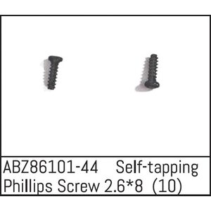 Absima Self-tapping Phillips Screw 2.6*8 - Mini AMT (10) ABZ86101-44
