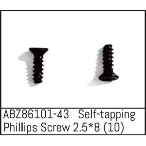 Absima Self-tapping Phillips Screw 2.5*8 - Mini AMT (10) ABZ86101-43